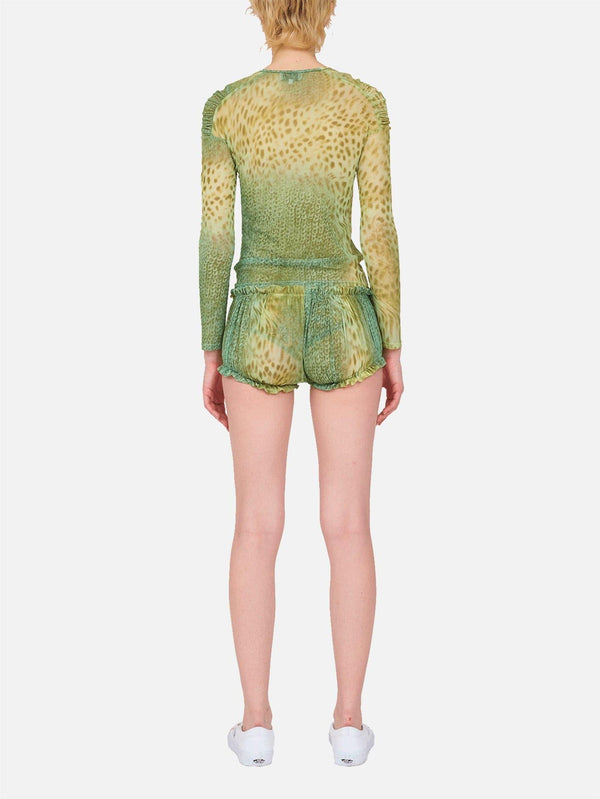 COLLINA STRADA - T-SHIRT - Arc L/S Top - Green Gecko - shopi go'da!.