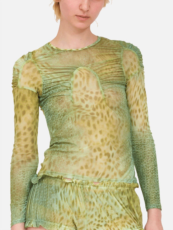 COLLINA STRADA - T-SHIRT - Arc L/S Top - Green Gecko - shopi go'da!.