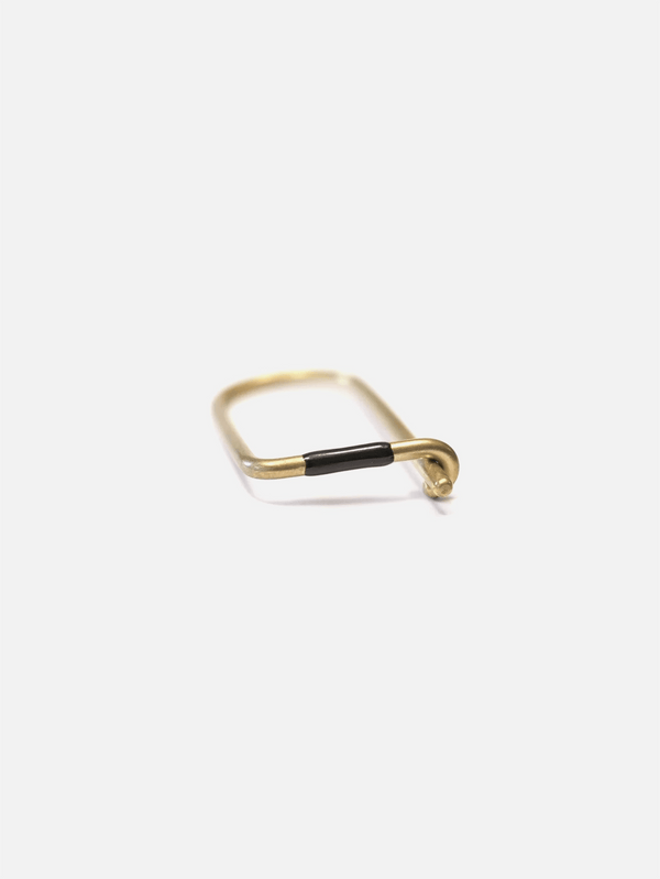 CRAIGHILL - ANAHTARLIK - Enameled Wilson Keyring Black/Brass - shopi go'da!.