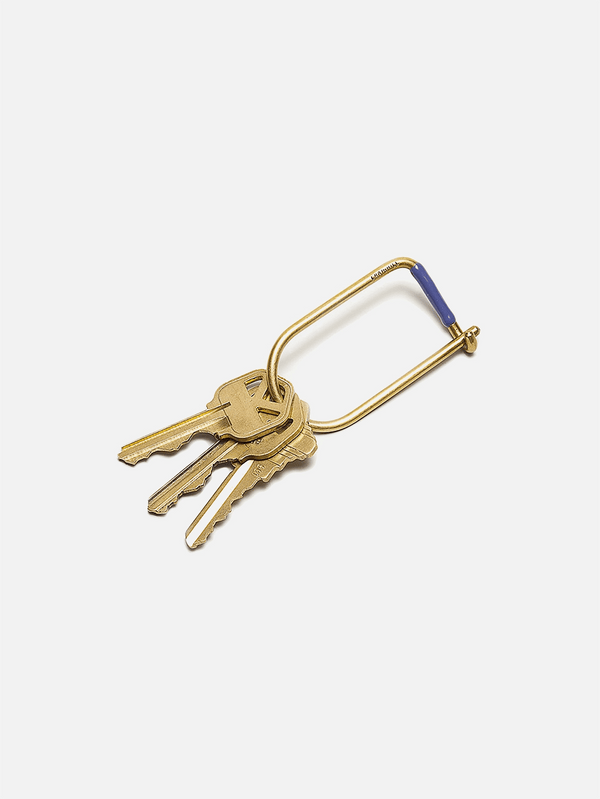 CRAIGHILL - ANAHTARLIK - Enameled Wilson Keyring Blue/Brass - shopi go'da!.
