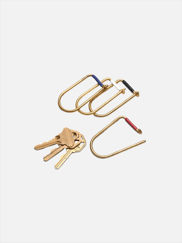CRAIGHILL Enameled Wilson Keyring Red/Brass - Keychains ANAHTARLIK