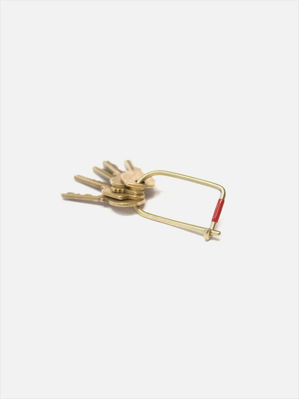 CRAIGHILL Enameled Wilson Keyring Red/Brass - Keychains ANAHTARLIK