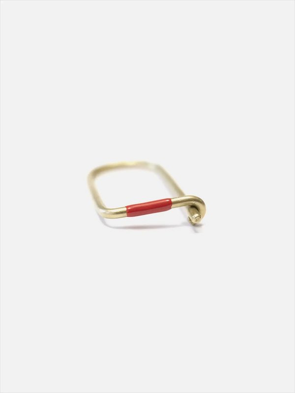 CRAIGHILL Enameled Wilson Keyring Red/Brass - Keychains ANAHTARLIK