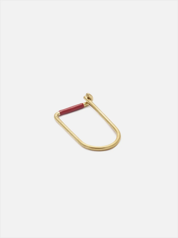 CRAIGHILL Enameled Wilson Keyring Red/Brass - Keychains ANAHTARLIK