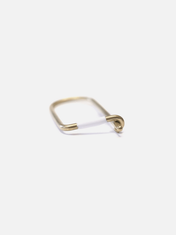 CRAIGHILL - ANAHTARLIK - Enameled Wilson Keyring White/Brass - shopi go'da!.
