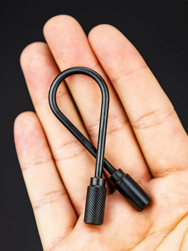 CRAIGHILL - ANAHTARLIK - Closed Helix Keyring Vapor Black/Stainless Steel - shopi go'da!.