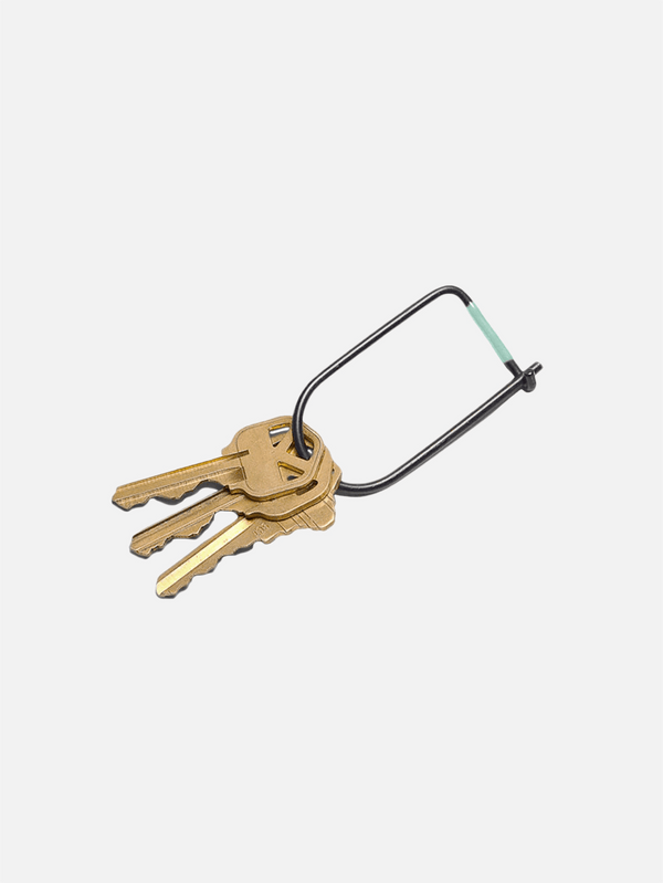 CRAIGHILL - ANAHTARLIK - Enameled Wilson Keyring Sea Foam/ Vapor Black - shopi go'da!.