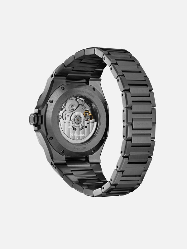 D1 MILANO - KOL SAATİ - Gun Metal Skeleton Bracelet 41.5 mm - shopi go'da!.