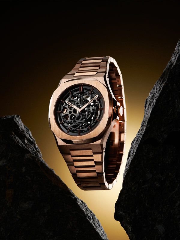 D1 MILANO - KOL SAATİ - Rose Gold Skeleton 41.5mm SKBJ12 - shopi go'da!.