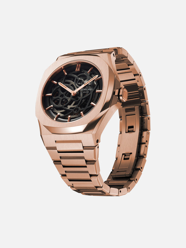 D1 MILANO - KOL SAATİ - Rose Gold Skeleton 41.5mm SKBJ12 - shopi go'da!.