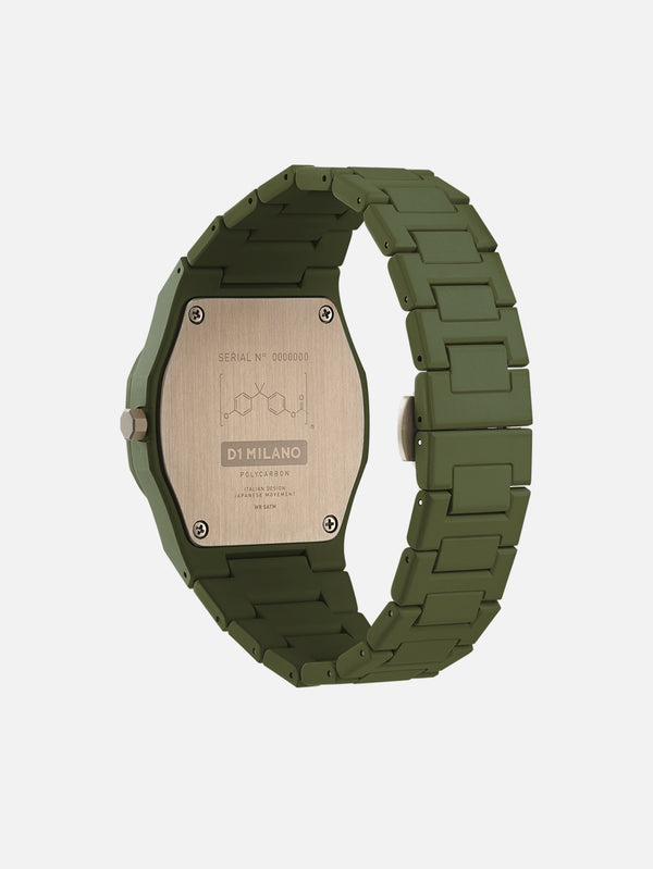 D1 MILANO - KOL SAATİ - Military Green Polycarbon 40.5mm PCBJ22 - shopi go'da!.