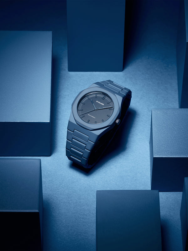 D1 MILANO - KOL SAATİ - Navy Blue Polycarbon 40.5mm PCBJ21 - shopi go'da!.