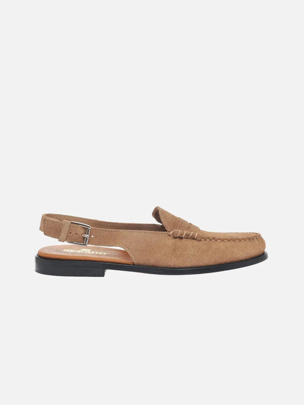 SEBAGO Dan Sandal Flesh Out W – bej, süet üst yüzey, yandan görünüm