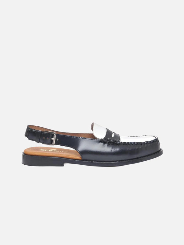 SEBAGO Dan Sandal W – Black/White, deri üst, kalın taban, yandan görünüm