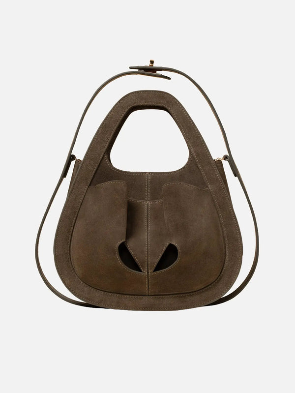 SERENA CARJEN The Carjen – Olive, ön görünüm, süet dokusu