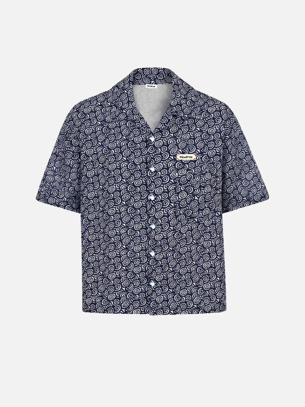 SEVDRUS Story Untold Oversize Shirt – lacivert, ön görünüm