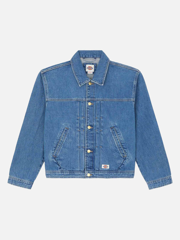 DICKIES - CEKET - Selvedge Pleated Denim Jacket - Archive Wash - shopi go'da!.