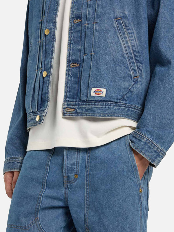 DICKIES - CEKET - Selvedge Pleated Denim Jacket - Archive Wash - shopi go'da!.