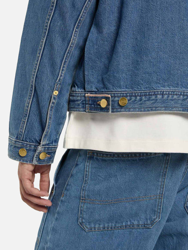 DICKIES - CEKET - Selvedge Pleated Denim Jacket - Archive Wash - shopi go'da!.
