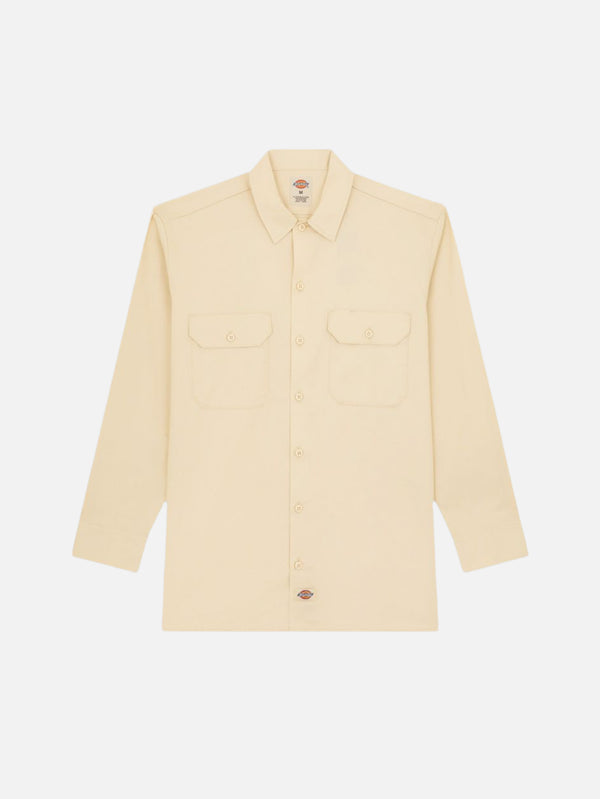 DICKIES - GÖMLEK - Work Shirt LS Rec - Wood Ash - shopi go'da!.