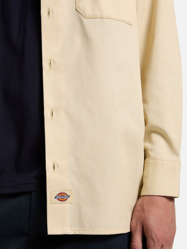 DICKIES - GÖMLEK - Work Shirt LS Rec - Wood Ash - shopi go'da!.