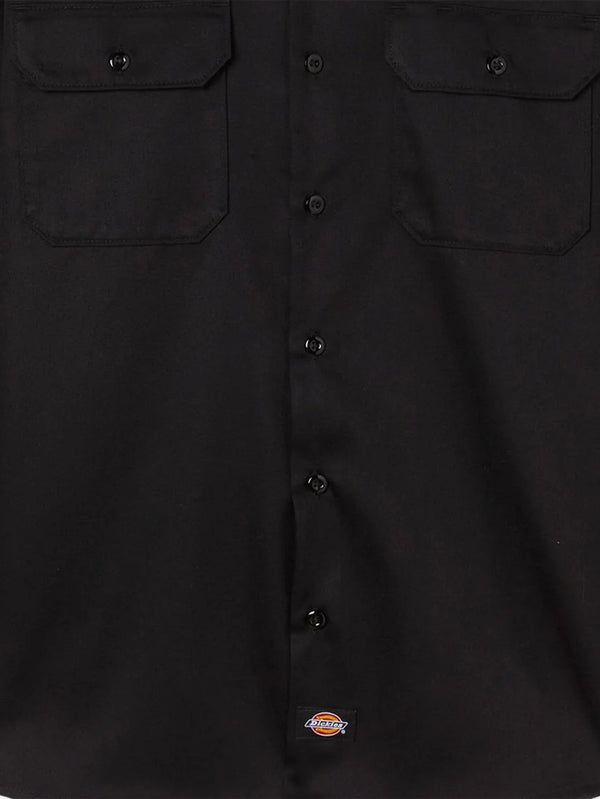 DICKIES - GÖMLEK - Work Shirt LS Rec - Black - shopi go'da!.