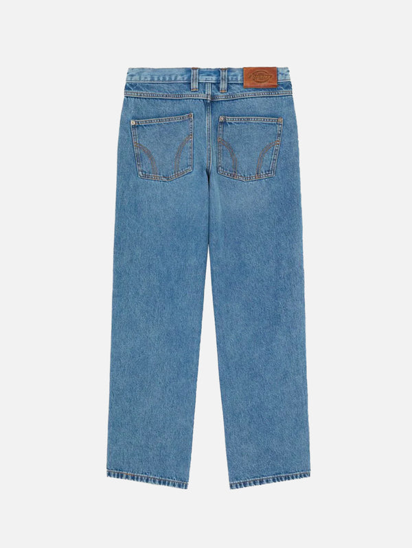 DICKIES - PANTOLON - Farner Denim W - Rinsed Blue/Fade - shopi go'da!.