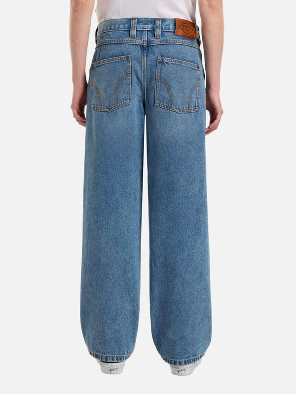 DICKIES - PANTOLON - Farner Denim W - Rinsed Blue/Fade - shopi go'da!.