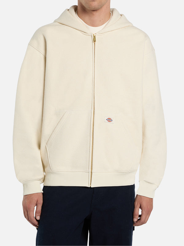DICKIES - SWEATSHIRT - Mineral FZ Hoodie - Egret - shopi go'da!.
