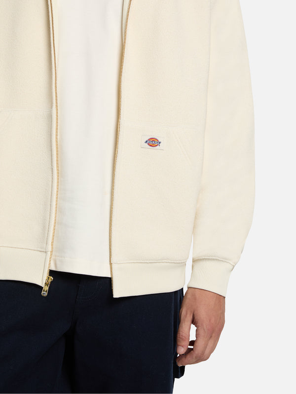 DICKIES - SWEATSHIRT - Mineral FZ Hoodie - Egret - shopi go'da!.