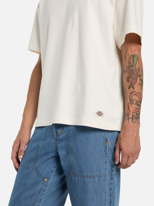 DICKIES - T-SHIRT - Mineral Heavy Weight Tee - Egret - shopi go'da!.
