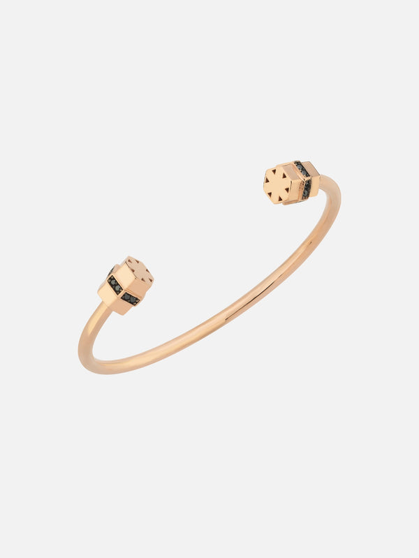 DIME TRIBE - BİLEKLİK - Pırlanta Detaylı Rose Açık Kelepçe - shopi go'da!.