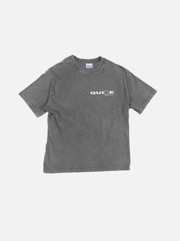 QUITEOFTEN, Distress Cross Tee - Grey, T-SHIRT, shopi go'da!