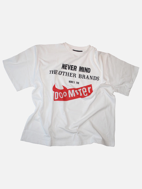 DOOMSTER - T-SHIRT - Never Mind Tee - White - shopi go'da!.