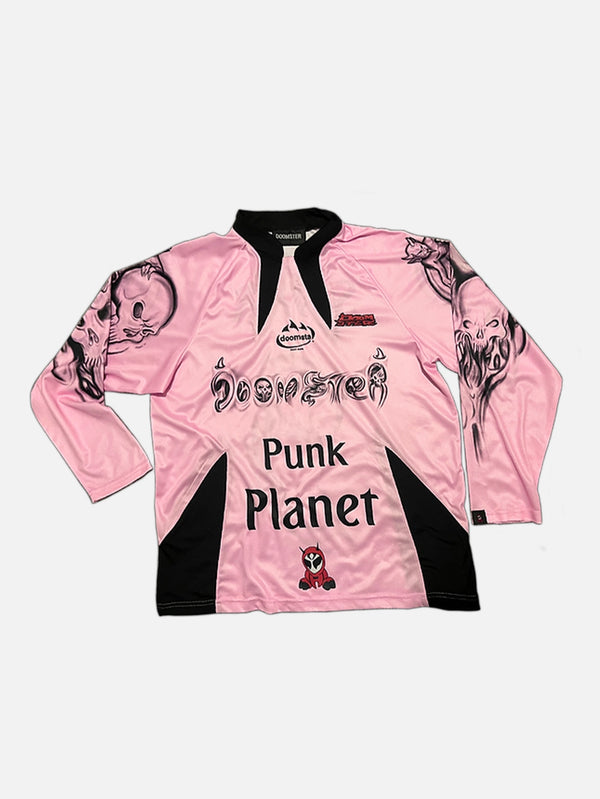 DOOMSTER - T-SHIRT - Punk Planet Jersey - Pink - shopi go'da!.