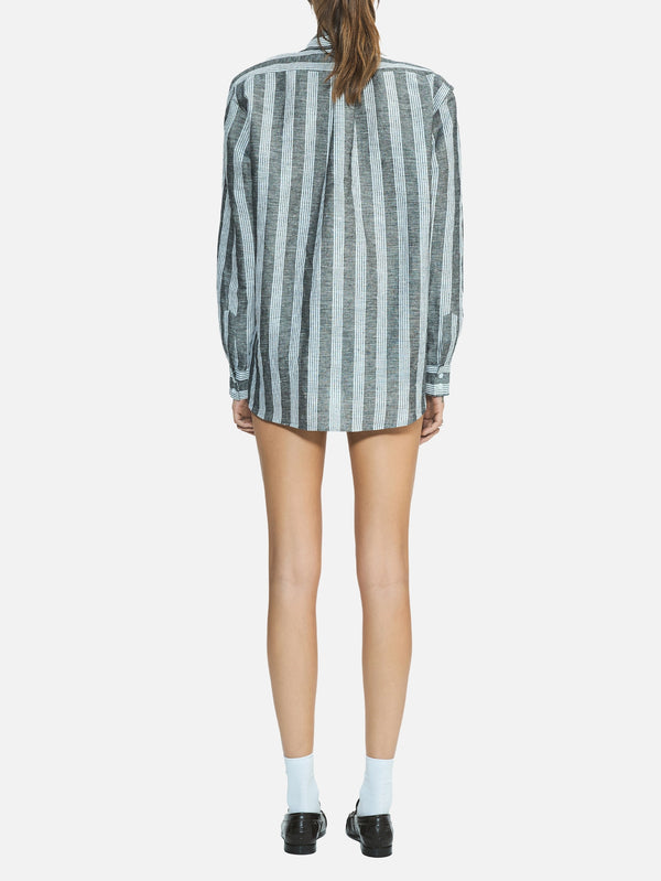 Ease Grey Stripe Boyfriend Shirt