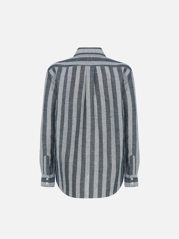 Ease Grey Stripe Boyfriend Shirt