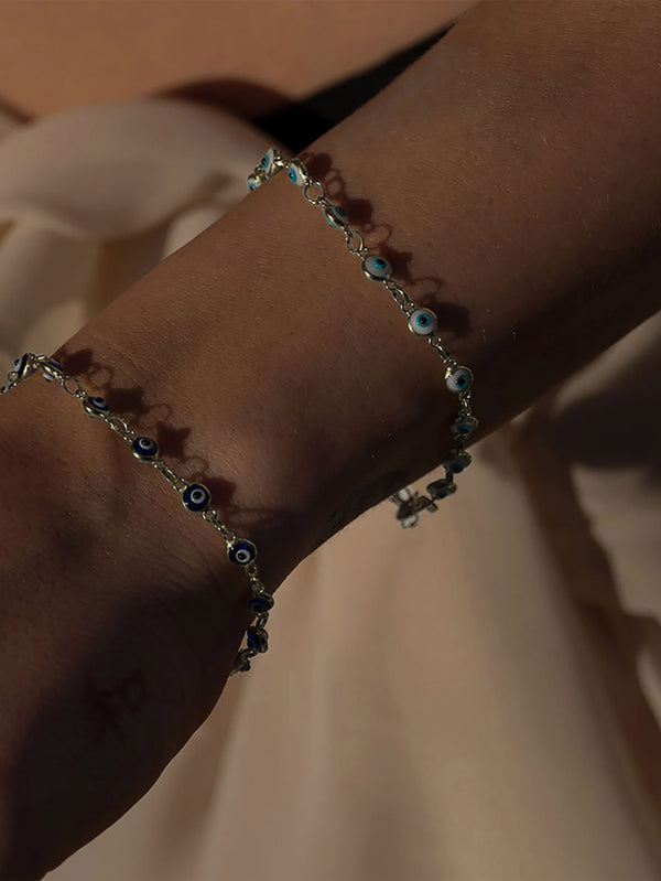 ECE LONDON - BİLEKLİK - The Nazar III Bracelet - Silver - shopi go'da!.