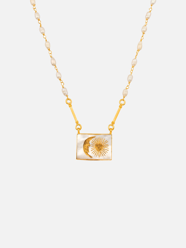 ECE LONDON - KOLYE - The Sun and The Moon Necklace - shopi go'da!.