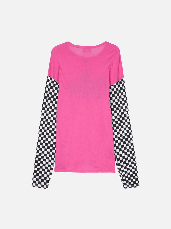 ERL - T-SHIRT - Printed Light Jersey LS T-Shirt - Fuchsia - shopi go'da!.