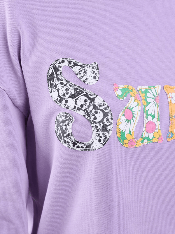 ERL - T-SHIRT - Surf Patch Longsleeve T-Shirt - Purple - shopi go'da!.
