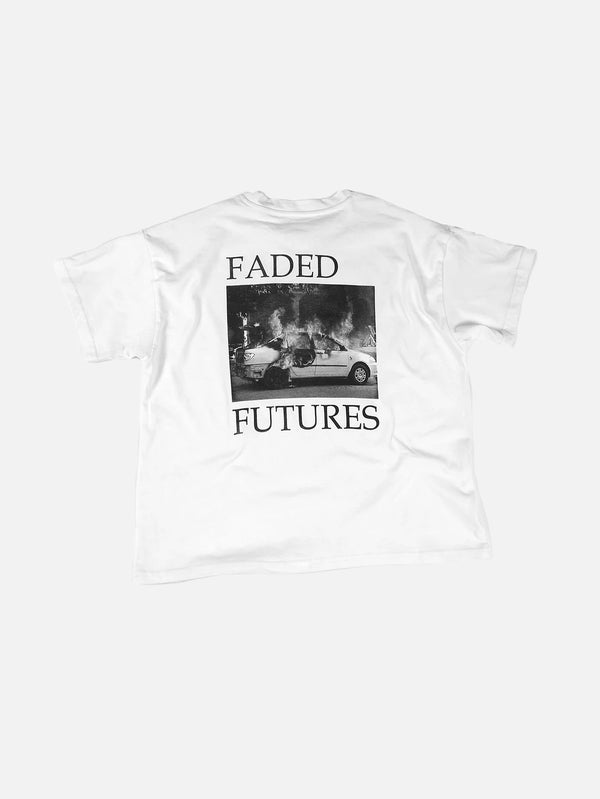 QUITEOFTEN, Faded Futures Tee - White, T-SHIRT, shopi go'da!
