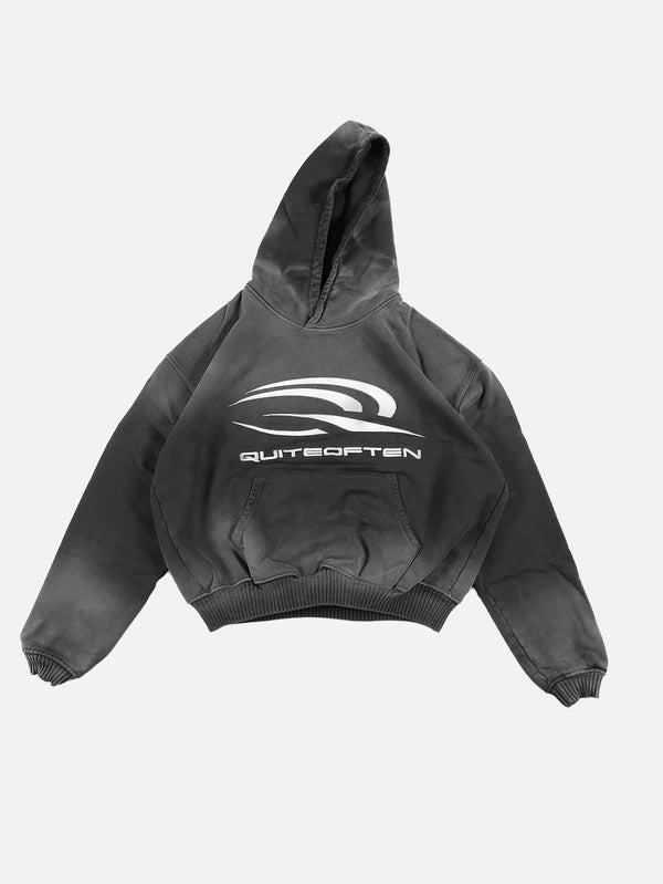 QUITEOFTEN, Faded Hoodie - Black, SWEATSHIRT, shopi go'da!