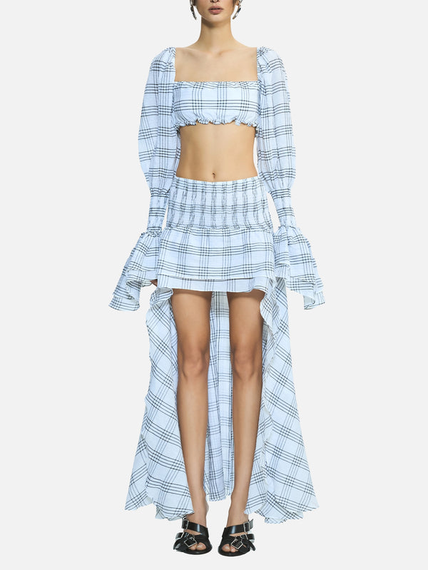 Fever White Black Plaid Skirt