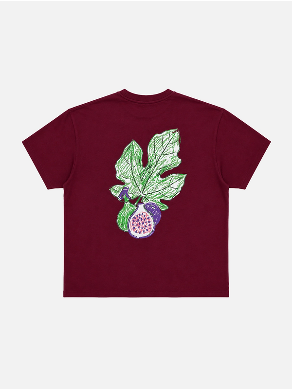 Fig Bloom Tee - Burgundy