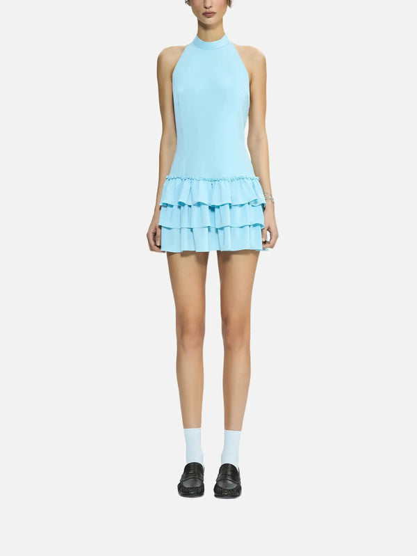 MI MAGIC LOVE Fiore Light Blue Mini Dress – Light Blue, önden görünüm