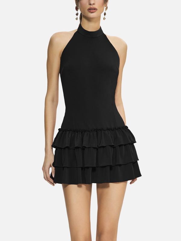 Fiore Black Mini Dress