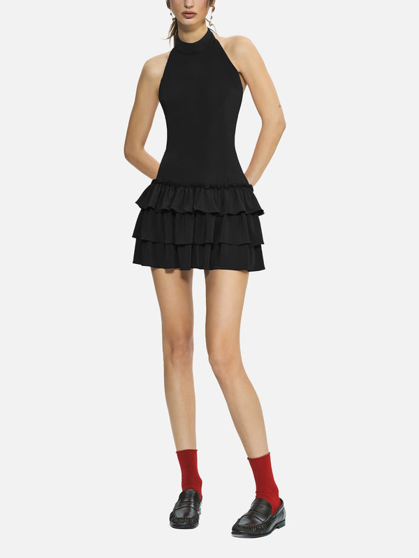 Fiore Black Mini Dress
