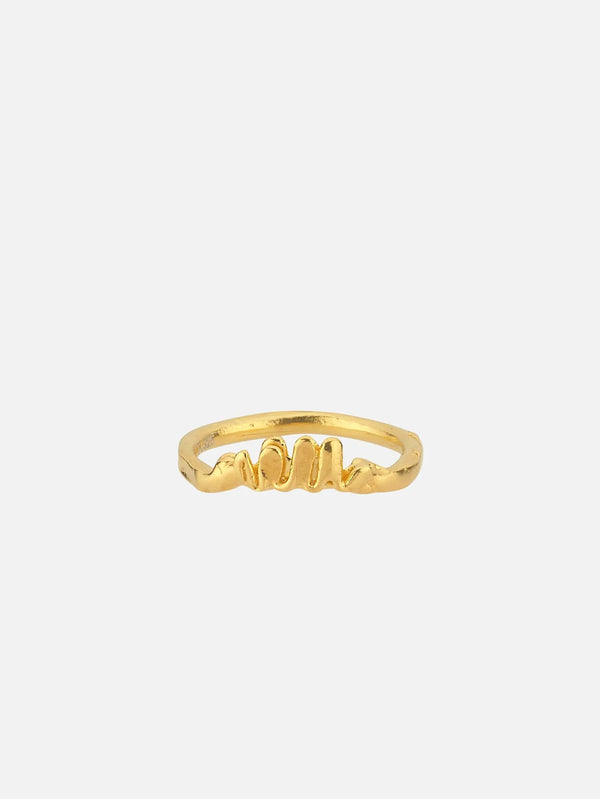 JEWELS FOR JOY Flux Stacker Ring – altın, önden görünüm