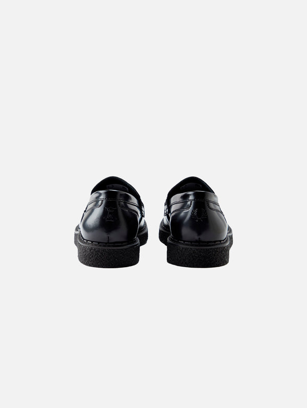 FRED PERRY - AYAKKABI - Fred Perry x George Cox Leather Penny Loafer - Black - shopi go'da!.